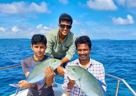 Recreational fishing on the sea