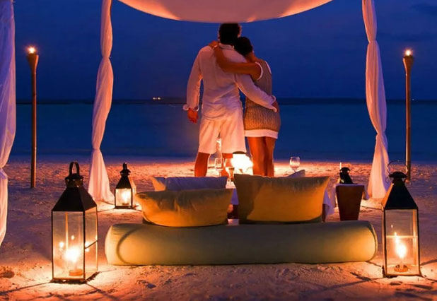 Romantic honeymoon island escape